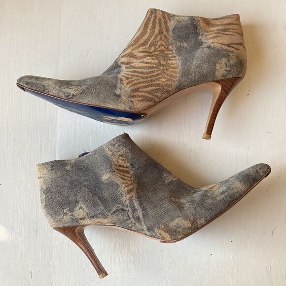 Anthropologie Rebecca Sanver Suede Tiger Print Bootie Size EUR 41 - Picture 12 of 16